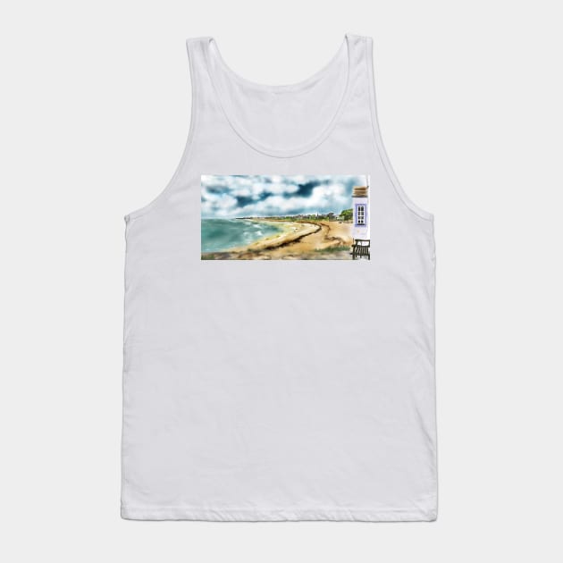 Elie Shorefront [Digital Landscape and Architecture Illustration] Scottish Seaside Towns Tank Top by grantwilson